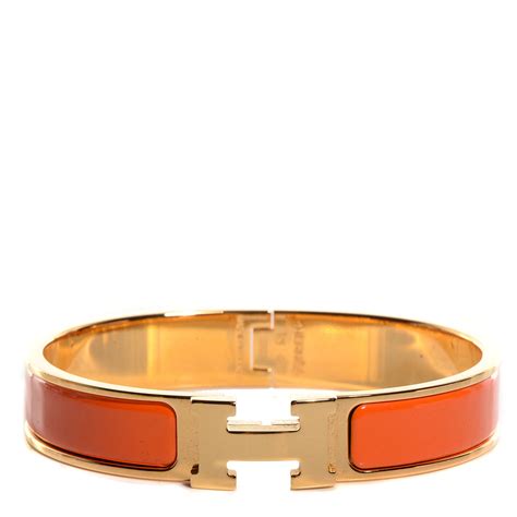 Hermes enamel h bracelet